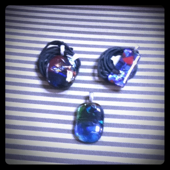 Dichroic Glass Pendants