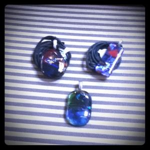 Dichroic Glass Pendants