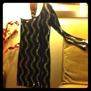 Fun  glitter one shoulder mini!
