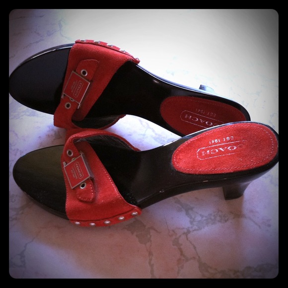 RESERVED. XXXXX. Red Coach sandal trade xxxx