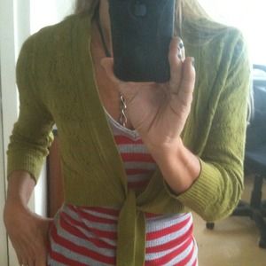 Spring green cropped cardi