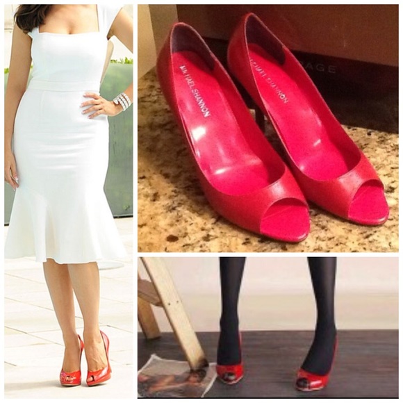 Red Genuine leather pump - Picture 2 of 4