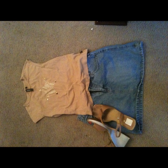 Jean Mini Skirt - Picture 2 of 3