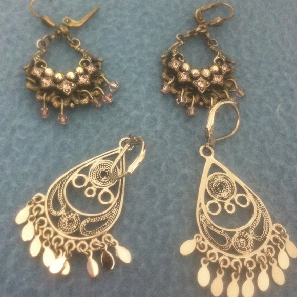 Silver earrings
