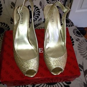 Glitter Guess Wedges 🌟Reserved for @msdecember77