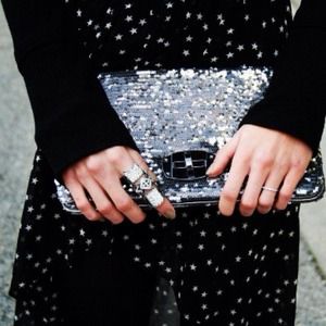 Bags - Miu Miu Inspired Sequined Clutch- REDUCED Bags - Miu Miu Inspired Sequined Clutch- REDUCED