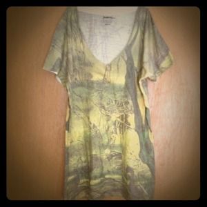Buckle, Green & Brown Camo Printed Top