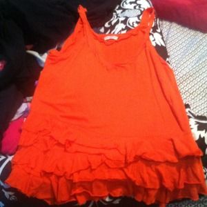 REDUCED Juicy Bright orange ruffle tank