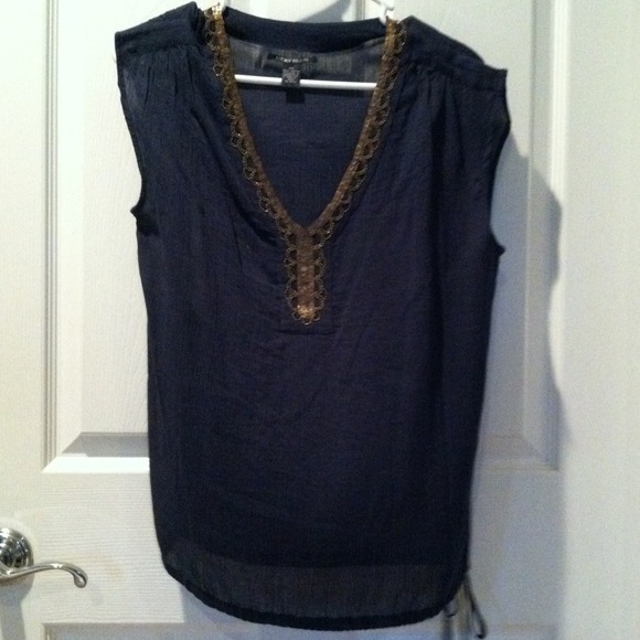 Navy tunic top reserved for Alecia