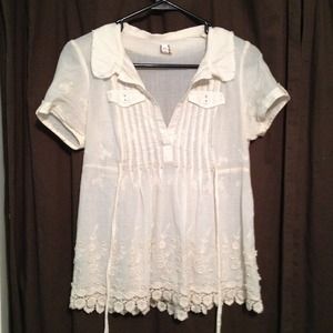 Cream colored Free People top