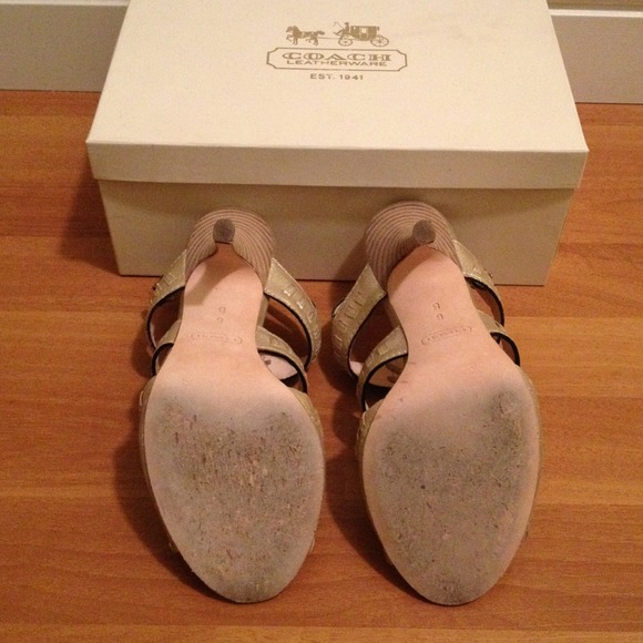 Coach Gold Sandals - Picture 2 of 3