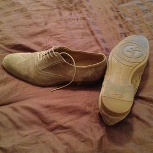 Giorgio Armani tan suede men's shoes. Worn once.