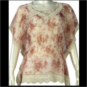 Lace chiffon floral top - Brand new!