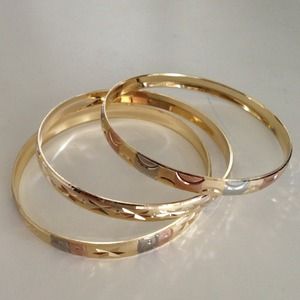 Accessories - Gold filled bangles from India set of 3 Accessories - Gold filled bangles from India set of 3