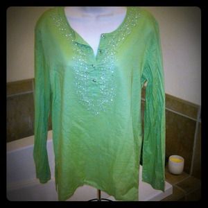 SOLD @ali80 Old Navy beaded tissue tunic.