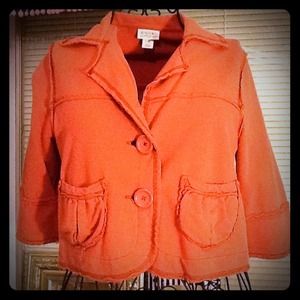 Salmon colored cute rugged lightweight cropped