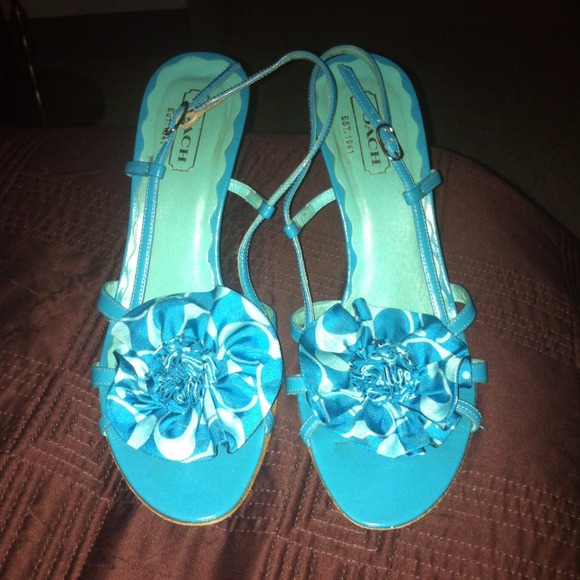Coach blue summery sandals - Picture 1 of 4