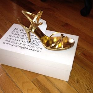Pedro Garcia strappy gold sandals