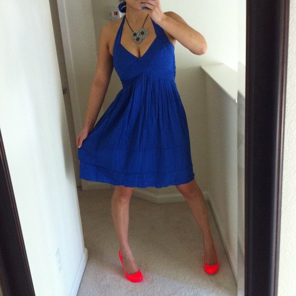 SOLD! Cynthia Steffe pleated halter dress