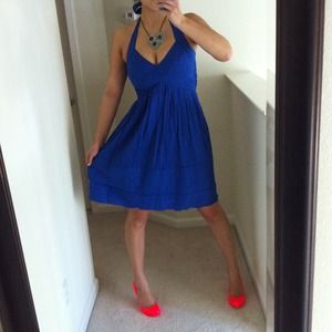SOLD! Cynthia Steffe pleated halter dress