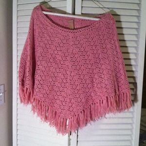 Shimmery pink poncho!!