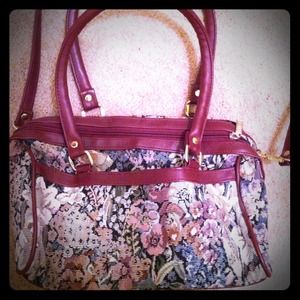 Floral tapestry bag