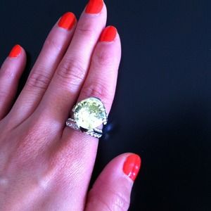 Sold. Faux citrine statement ring