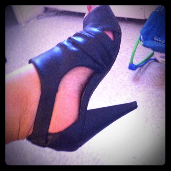 Target peep toe open side bootie