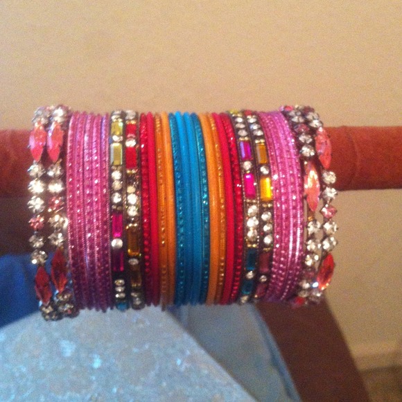 Reserved for @jty Multicolor bangles ..