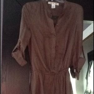 Reserved-Army green tunic and brown dress