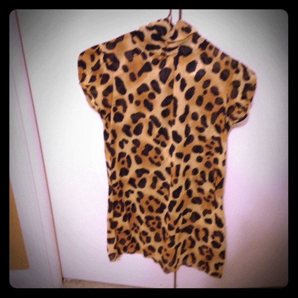 Sheer leopard print shirt