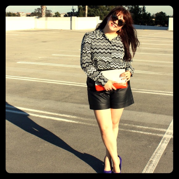 Reserved: Chevron Stripe Blouse