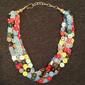 RESERVED (Brand New) One of a kind BUTTON Necklace