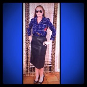 Black Leather Skirt