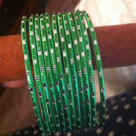 Dark green bangles(12 piece)