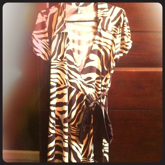 Animal print "wrap" dress
