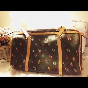 Authentic Dooney & Bourke multicolor monogram bag