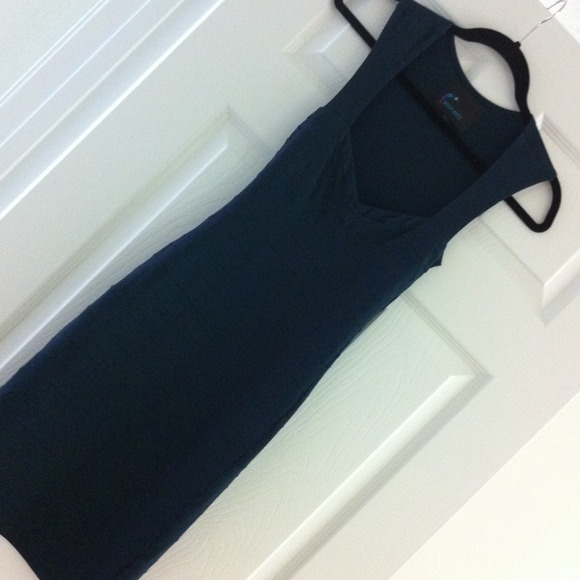 Sold. Dark turquoise body contour dress