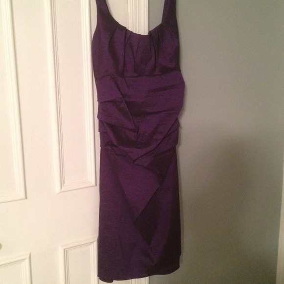 Purple ruched dress