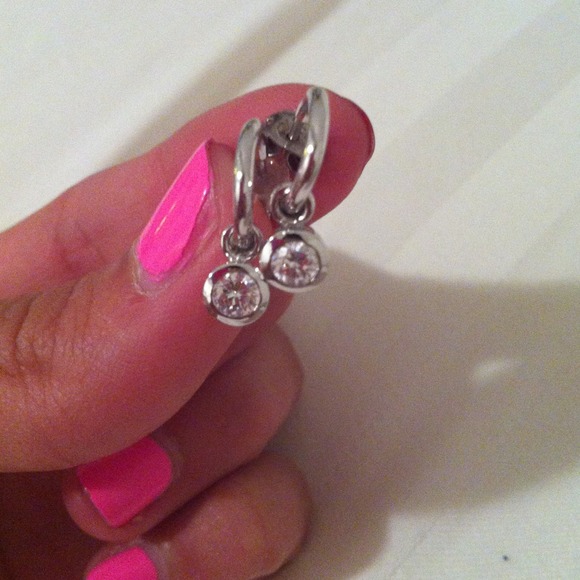 Diamond Hoop drop earrings- reduced - Picture 1 of 4