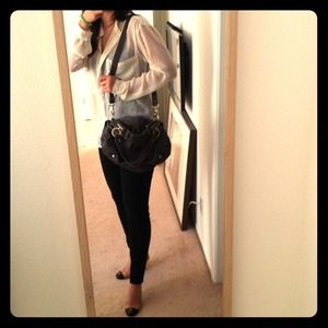 REDUCED! Junior Drake grey leather bag