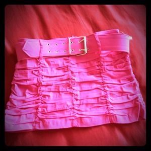 Hot pink mini skirt :)