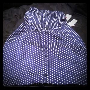 Polka dot strapless  dress. New with tags
