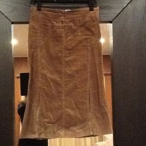 Brown faux suede skirt