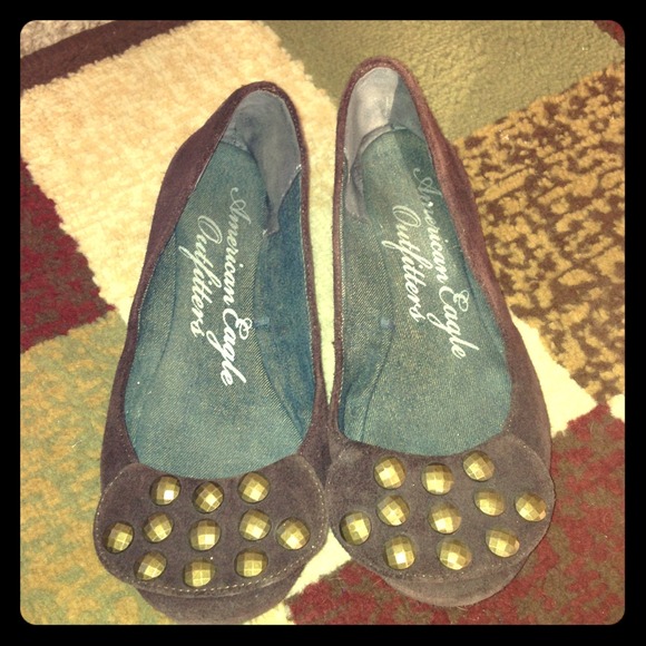 Studded Brown Flats