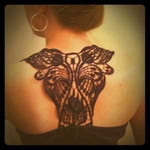 Plum lace racer back tank