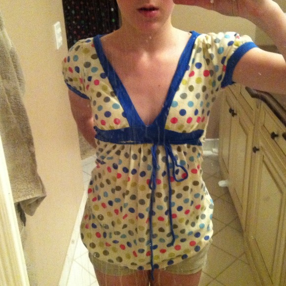 colorful polka dotted shirt