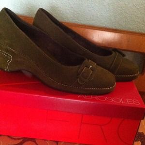 Green swade wedge by Aerosoles