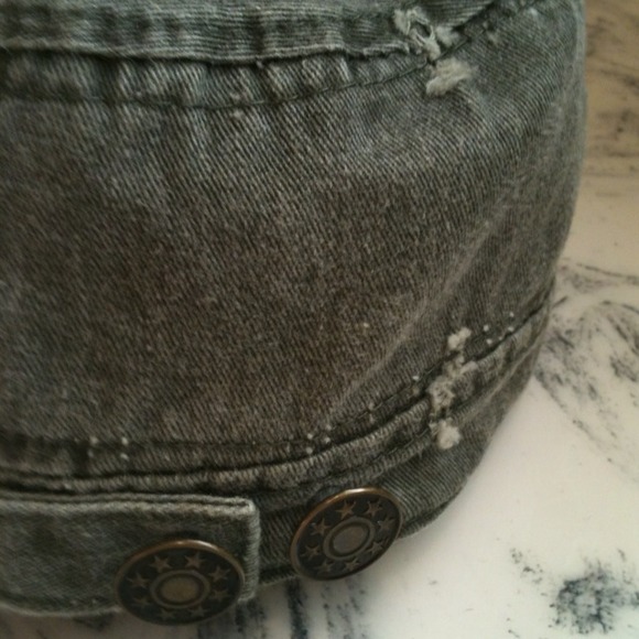 Army studded jean hat - Picture 2 of 4