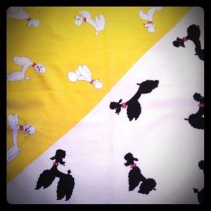 REDUCED Vintage silk poodle scarf